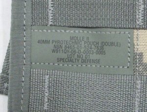 画像3: MOLLE 40mm ダブルポーチ　PYROTECHNIC　ACU