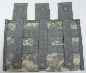 画像2: MOLLE 3連M4マグポーチ　ACU