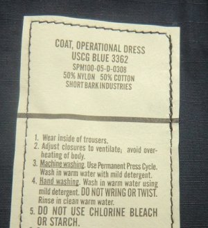 画像4: コーストガード上着　右胸ロゴなし　シミあり未使用