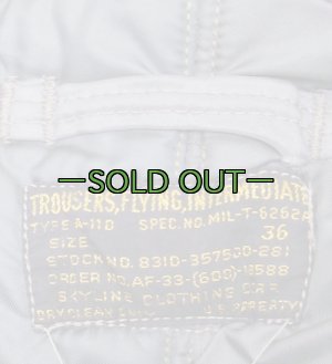 画像5: A-11Dフライトパンツ02　W36　中古良品　50年代後半