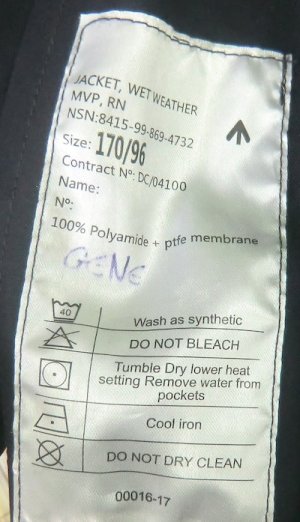 画像2: イギリス軍　海軍　レインパーカー　MVP　ゴアテックス？