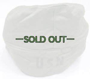 画像9: OD　NAVY防寒キャップ　60年代　USNステンシル