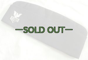 画像2: ギャリソンキャップ　NAVY　黒　NAVY　E-6階級バッチ付