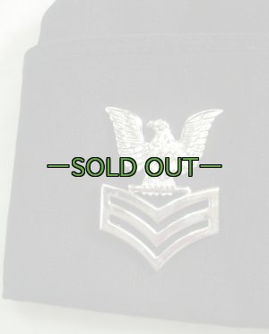 画像3: ギャリソンキャップ　NAVY　黒　NAVY　E-6階級バッチ付