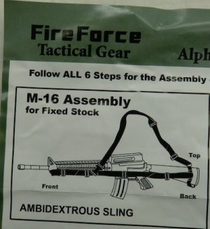 画像4: 3点スリング　黒　ALPHA CQB FIRE FORCE