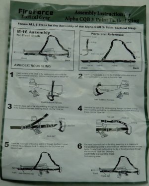 画像5: 3点スリング　黒　ALPHA CQB FIRE FORCE