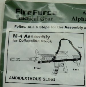 画像6: 3点スリング　黒　ALPHA CQB FIRE FORCE