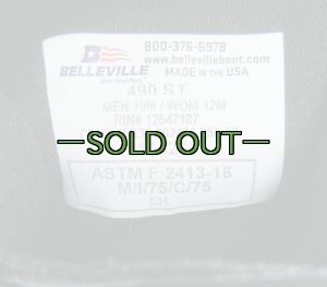 画像3: NAVYレザーブーツ　10M　黒　未使用　490ST　BELLEVILLE