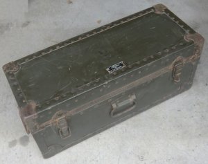 画像1: 軍用木箱　1967年　中古良品　EAGLEパドロック付き