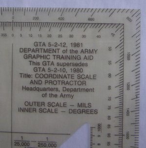画像5: 軍用マップスケール　座標スケール