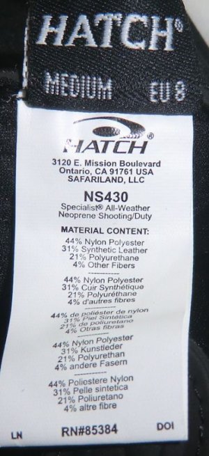 画像10: HATCH　オールウェザーシューティンググローブ　NS-430　黒