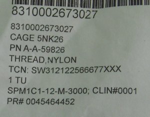 画像5: 軍用ミシン糸　OD色　NSN8310-00-267-3027　2010年代