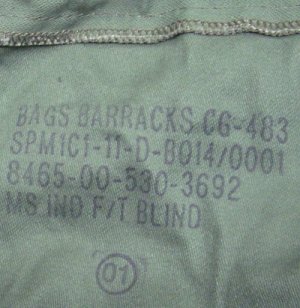 画像4: バラックス袋　ランドリーバッグ　コットン　2000年代