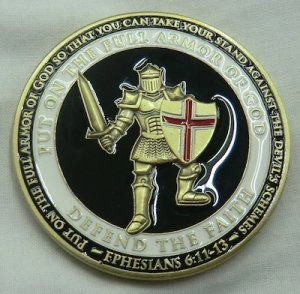 画像1: チャレンジコインDEFEND THE FAITH
