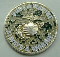 チャレンジコインONCE A MARINE