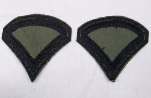 画像1: ARMY　上等兵 　階級　左右セット　パッチ　60年代