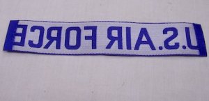 画像2: AIR FORCEテープ　タブ　パッチ　ブルー　70〜80年代　つや有り