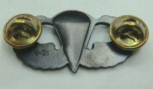 画像4: 米軍　ベーシック空挺章　黒　バッチ　ピンズ