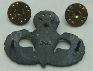 画像2: 米軍　マスター空挺章　黒　バッチ　ピンズ