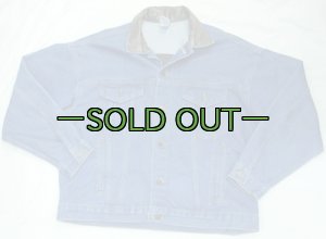 画像2: レザーデニムジャケット　Lサイズ　MCエンボス加工　中古上