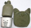画像1: 1QT水筒セット　60年代　コットンカバー (1)