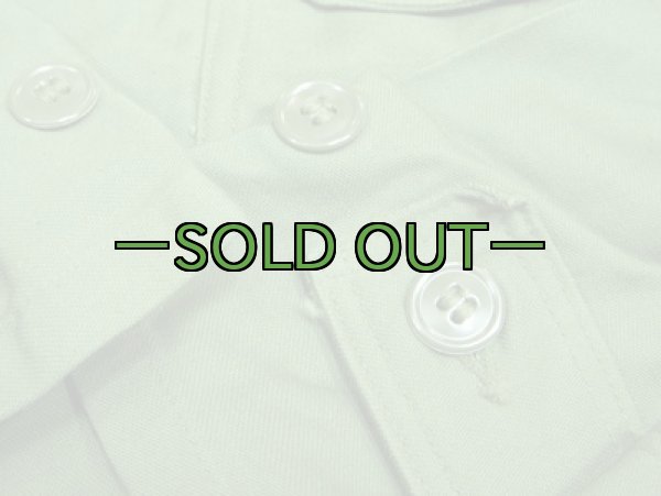 画像2: ユーティリティ シャツ　コットン　13-1/2×31　未使用　平ボタン　64年 (2)