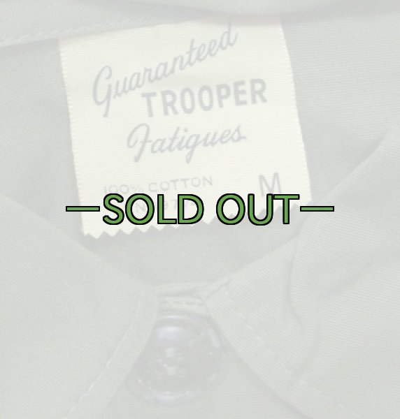 画像2: ファティーグ　TROOPERシャツ　OD　薄手 (2)