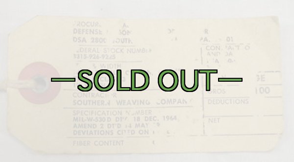 画像2: ネームテープ　厚手　OD　コットン　60年代　幅25mm (2)