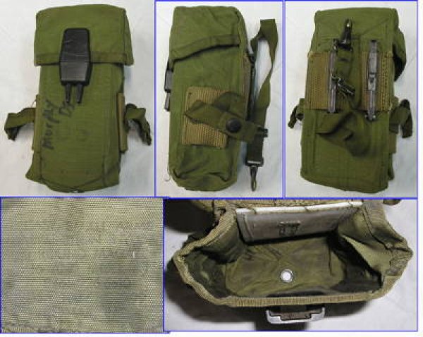 画像1: M16用マガジンポーチ　ナイロン　ストラップ付　60年代 (1)