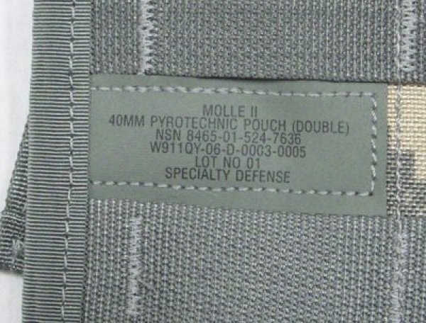 画像3: MOLLE 40mm ダブルポーチ　PYROTECHNIC　ACU (3)