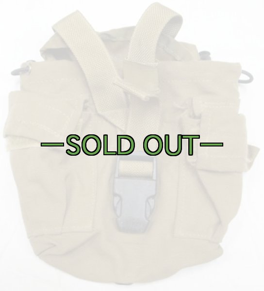 画像1: MOLLE 1QT水筒ポーチ　コヨーテ　黒ファステックス (1)
