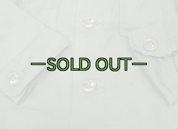 画像4: ユーティリティ シャツ　コットン　14-1/2×33　未使用　60年代　平ボタン (4)