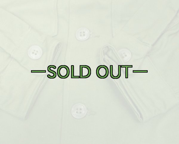 画像4: ユーティリティ シャツ　コットン　13-1/2×32　未使用　平ボタン　60年代 (4)