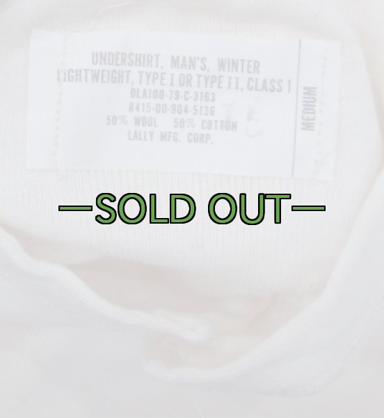 画像4: ホワイト　アンダーシャツ　ヘンリーネック　70〜80年代 (4)