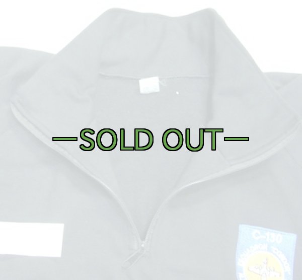 画像3: ハーフジップ　スウェットシャツ　C-130 ESCUADRON　中古上 (3)