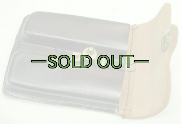 画像4: レザーピストルダブルマグポーチ　ガバメント用 (4)