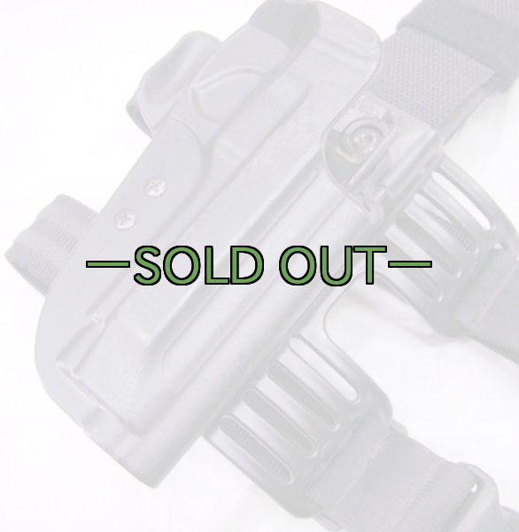 画像2: アンクルマイク　レッグホルスター　黒　右　ベレッタ (2)