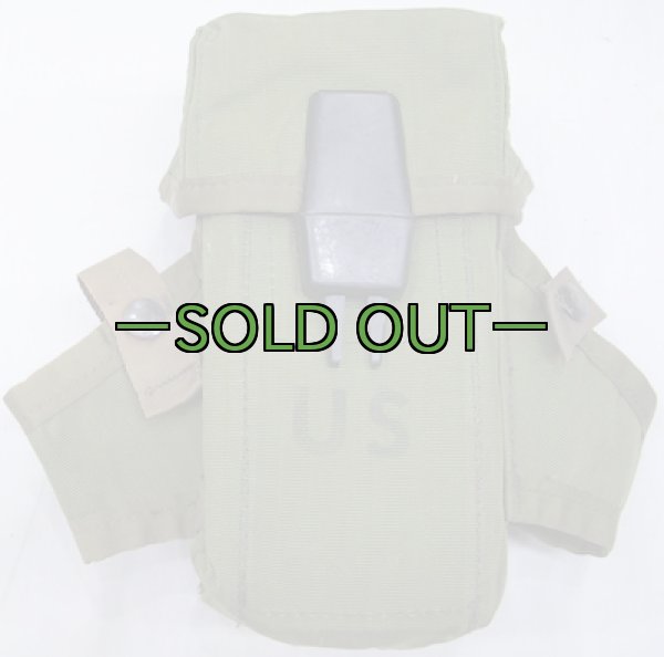 画像3: M16　30連マガジンポーチ　3本用　OD　中フタ付　70年代 (3)