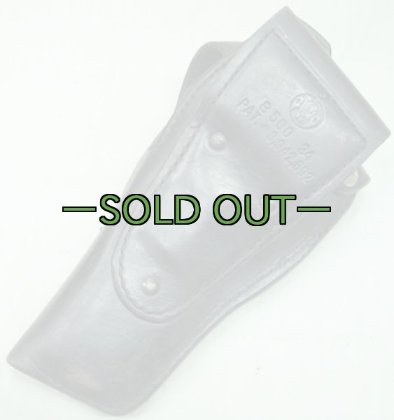 画像4: レザーホルスター　リボルバー用　38口径　黒　右　S＆W　中古良品 (4)