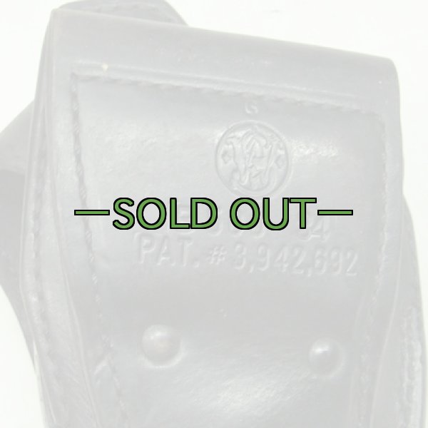 画像5: レザーホルスター　リボルバー用　38口径　黒　右　S＆W　中古良品 (5)