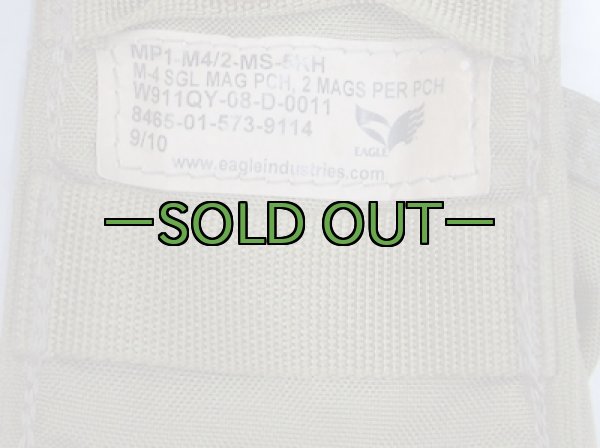 画像4: EAGLE　M4シングル/ダブルマグポーチ　薄手　カーキ (4)