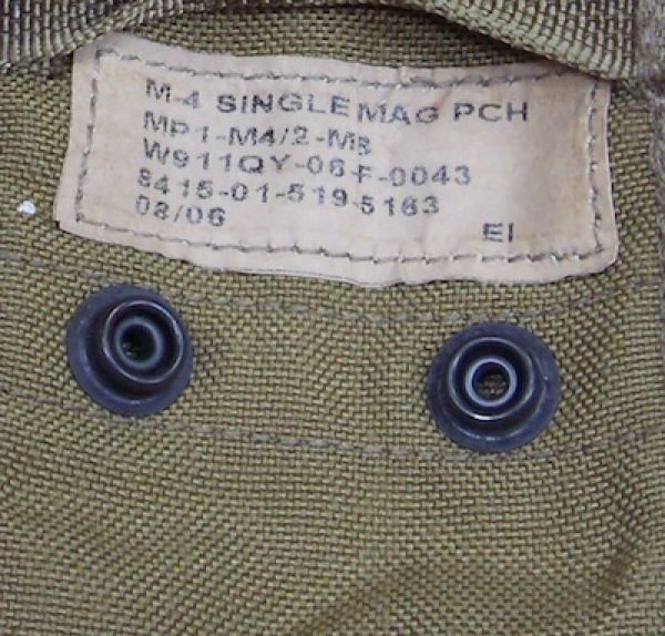 画像4: EAGLE　M4シングル/ダブルマグポーチ　EI　EIUI　カーキ (4)