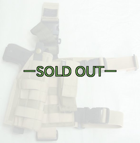 画像9: タクティカルティラー　レッグホルスター＆ポーチ　デザート系 (9)