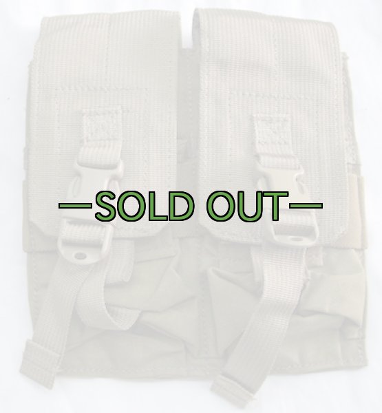 画像2: 2連M4ダブルマグポーチ　薄手　カーキ　EAGLE (2)