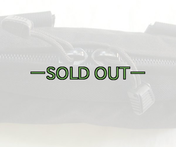 画像2: BHI横長ポーチ　ジッパー付　黒 (2)