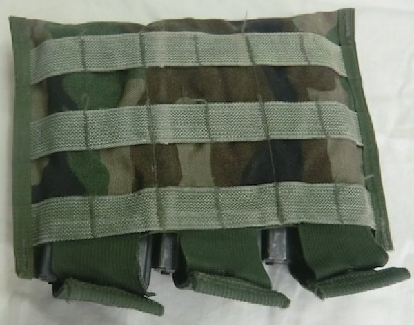 画像5: MOLLE 3連M4マグポーチ　ウッドランド (5)