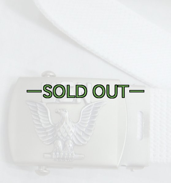 画像2: NAVY白ベルト　USNバックル (2)