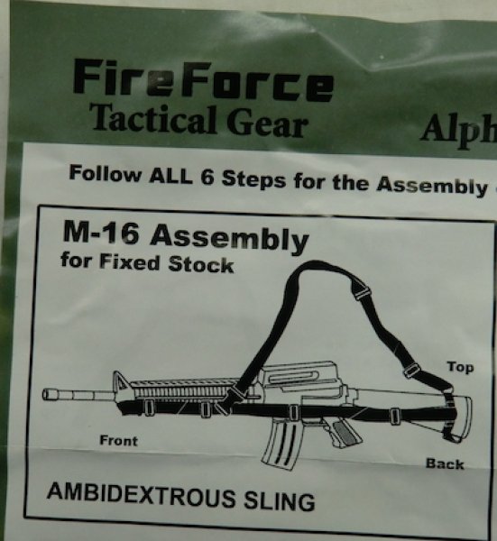 画像4: 3点スリング 黒 ALPHA CQB FIRE FORCE (4)