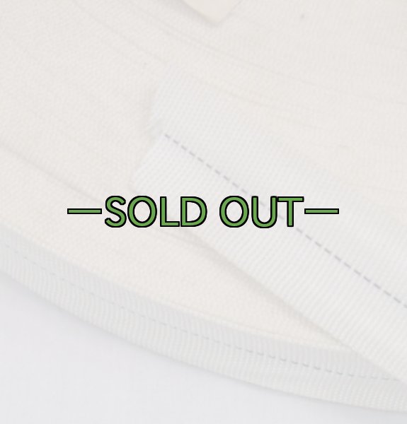 画像3: 軍用平ヒモ　幅25mm　ナイロン　ライン入り　白　チューブ　60年代 (3)