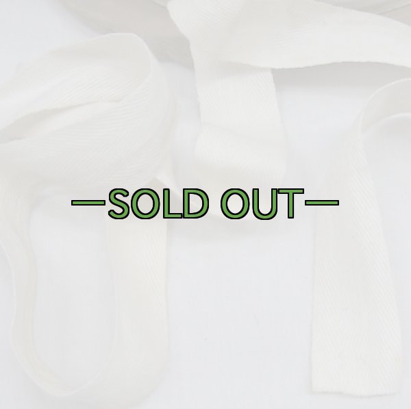 画像2: ネームテープ？　薄手　白　コットン　50〜60年代　幅23mm (2)